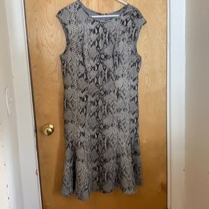 Faux silk Reptile pattern dress